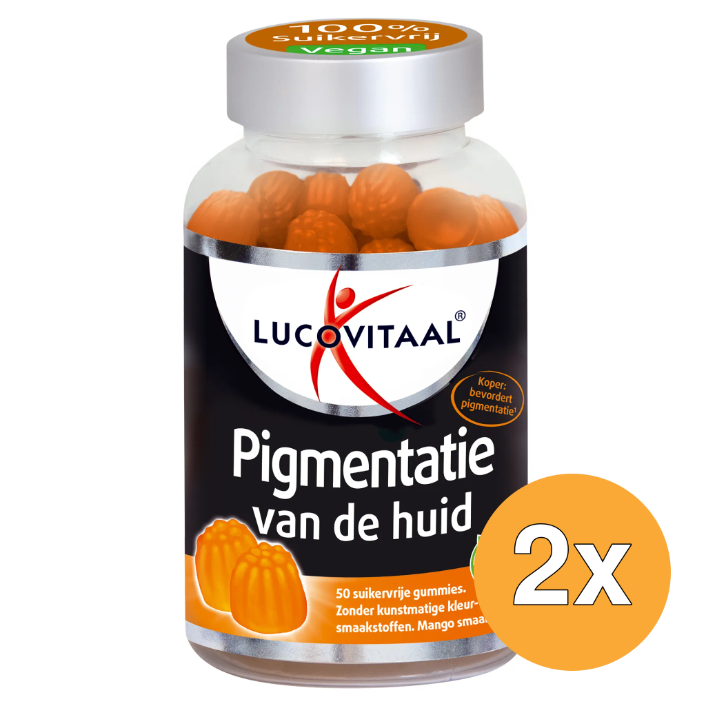 2x Lucovitaal Pigmentatie Van De Huid Gummies (50 gummies)