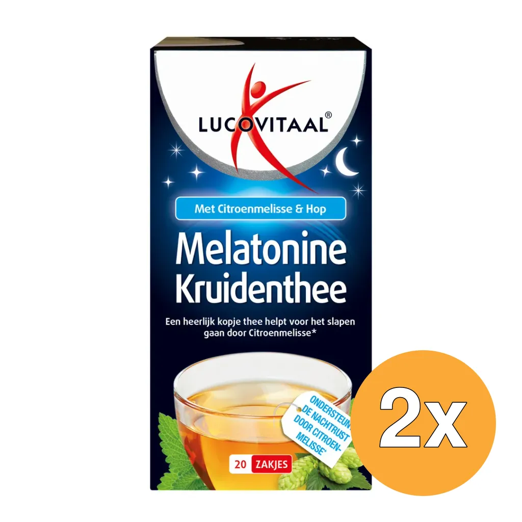 2x Lucovitaal Melatonine Kruidenthee (20 zakjes)