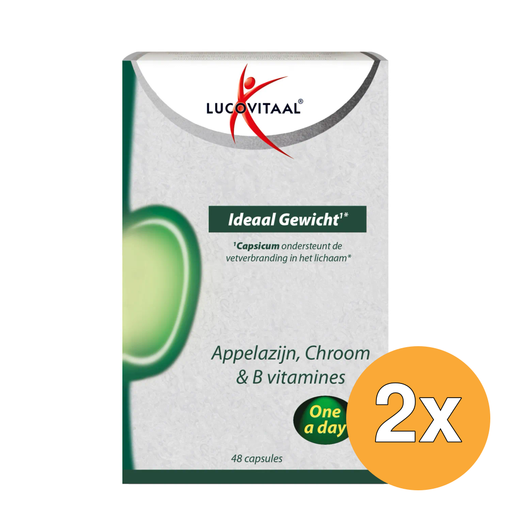 2x Lucovitaal Ideaal Gewicht Appelazijn (48 capules)
