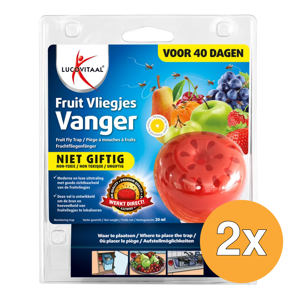 2x Lucovitaal Fruitvliegjes Vanger (20 ml)
