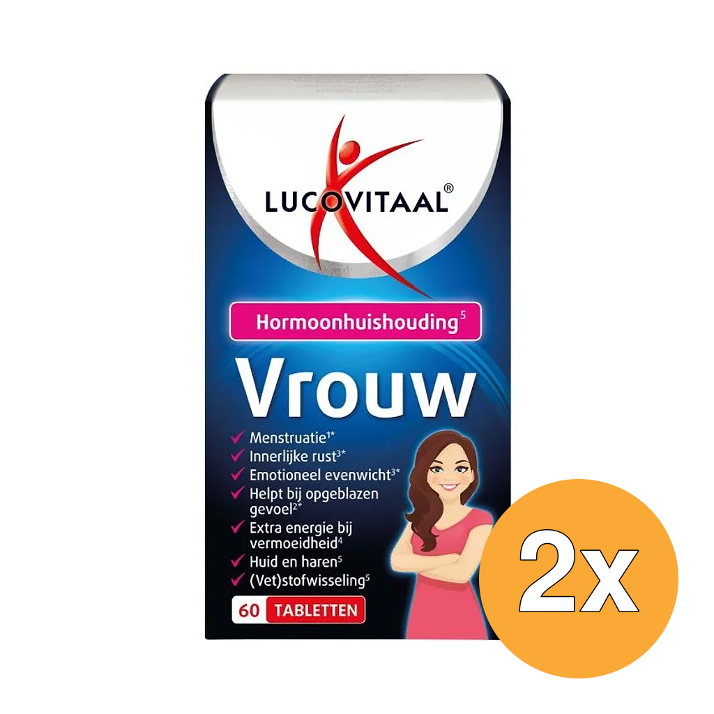 2x Lucovitaal Vrouw Hormoonhuishouding (60 tabletten)