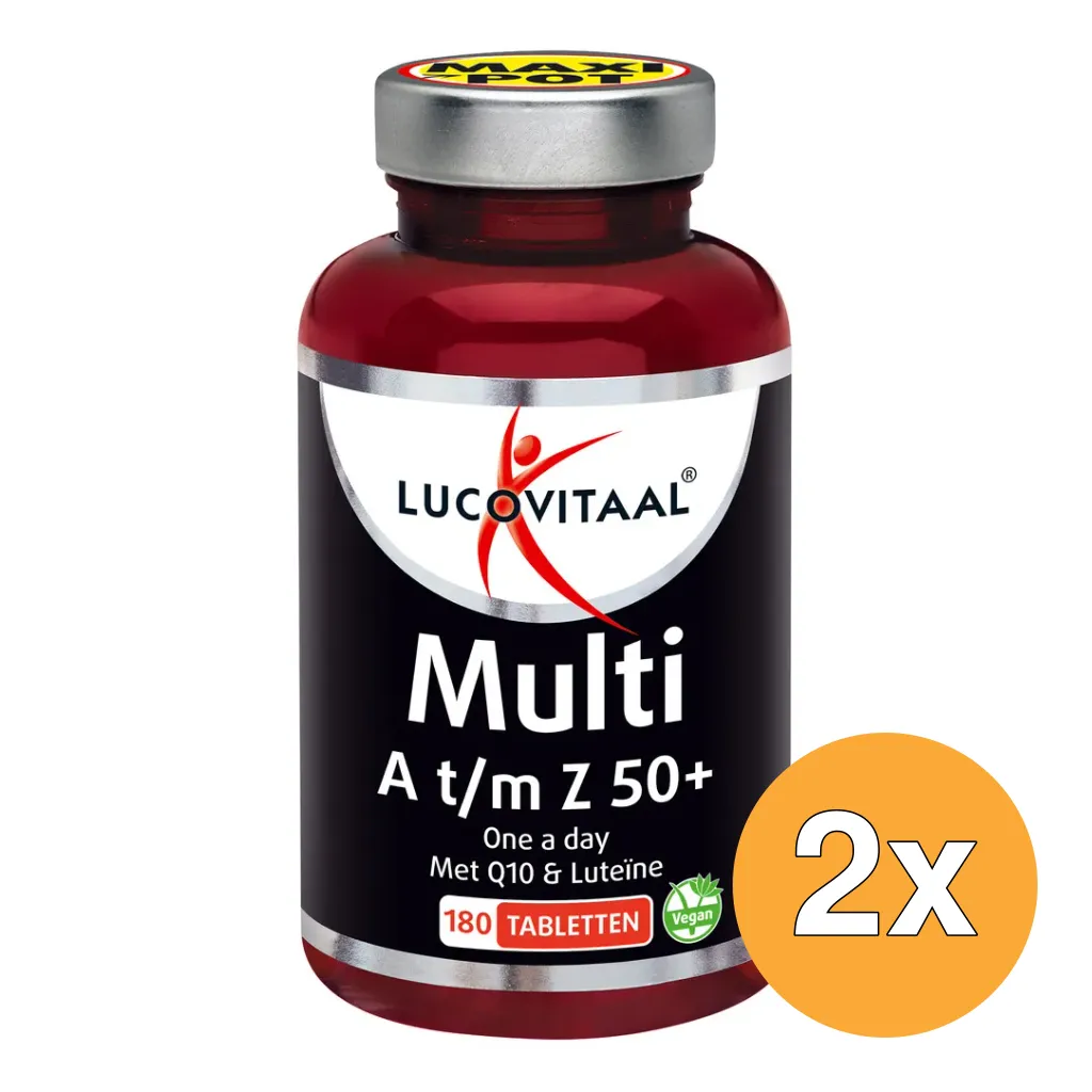 2x Lucovitaal Multi A-Z 50+ (180 tabletten)