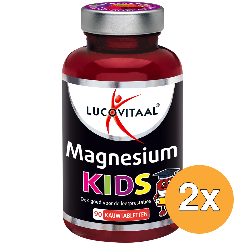 2x Lucovitaal Magnesium Kids (90 kauwtabletten)