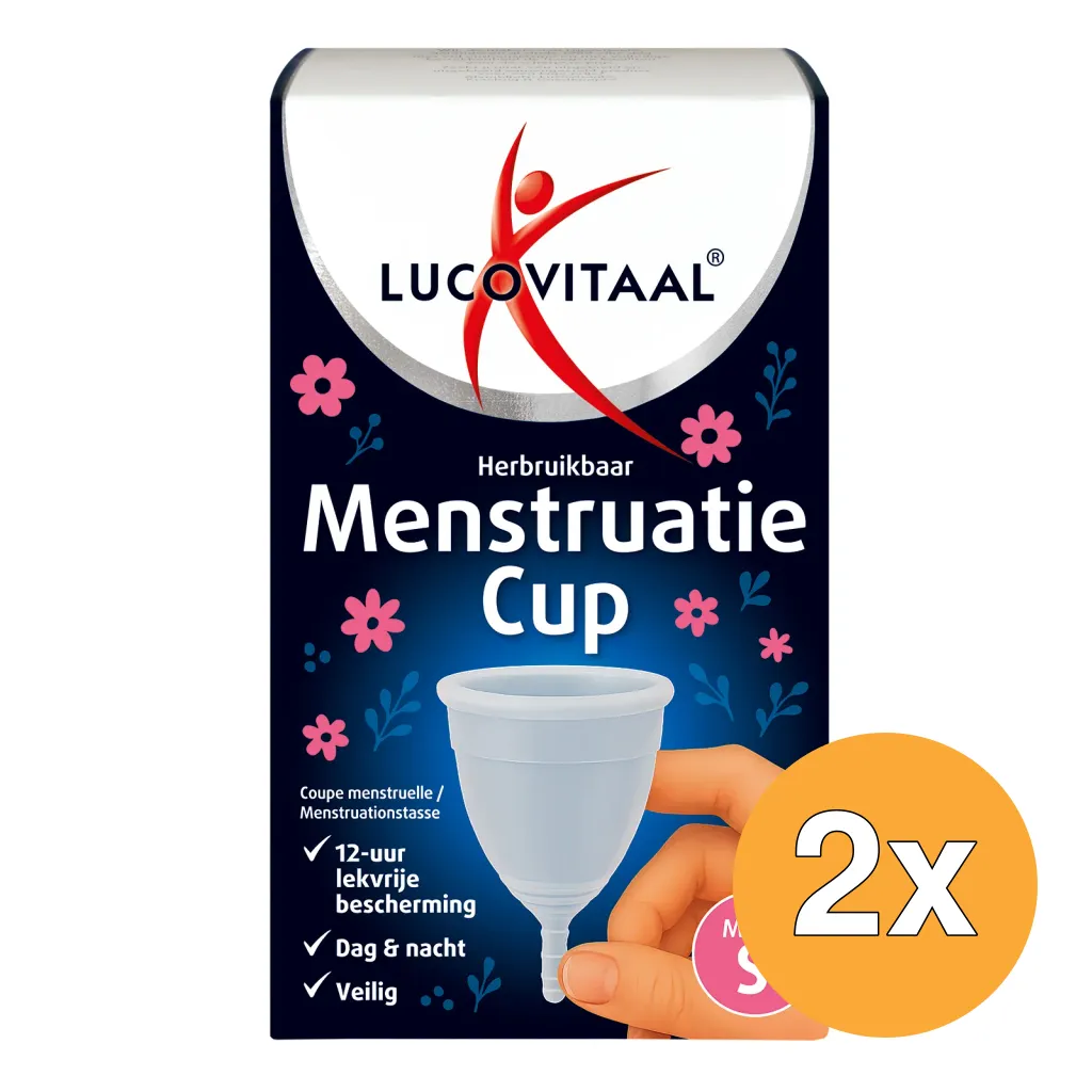 2x Lucovitaal Menstruatie Cup Maat S (1 stuk)
