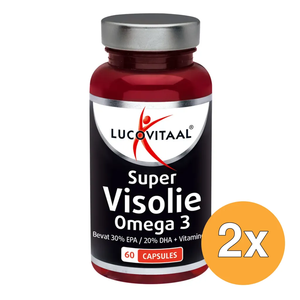 2x Lucovitaal Super Visolie Omega 3 (60 capsules)