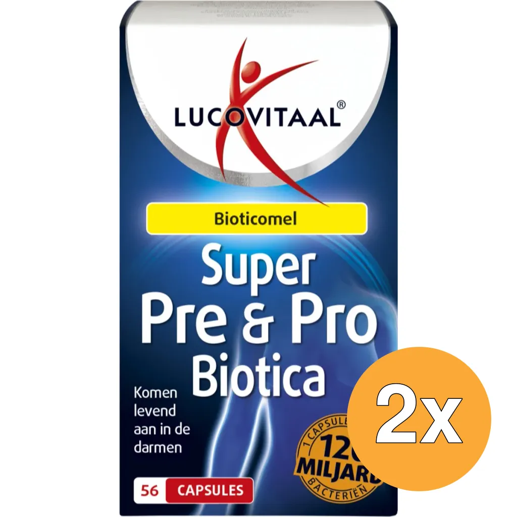 2x Lucovitaal Pre & Probiotica 120 Miljard Bacteriën (56 capsules)