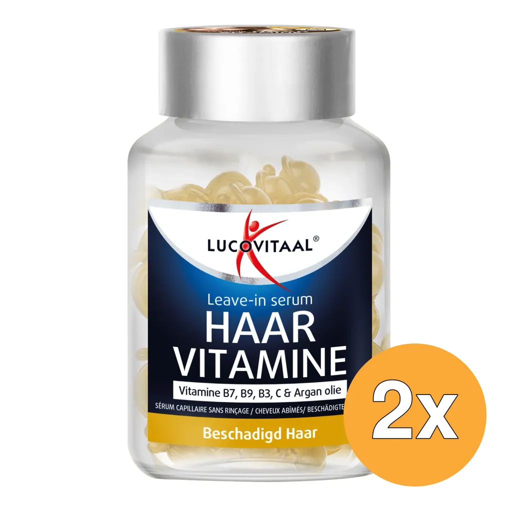 2x Lucovitaal Leave-in Serum Vitamine - Beschadigd Haar (25 twist capsules)
