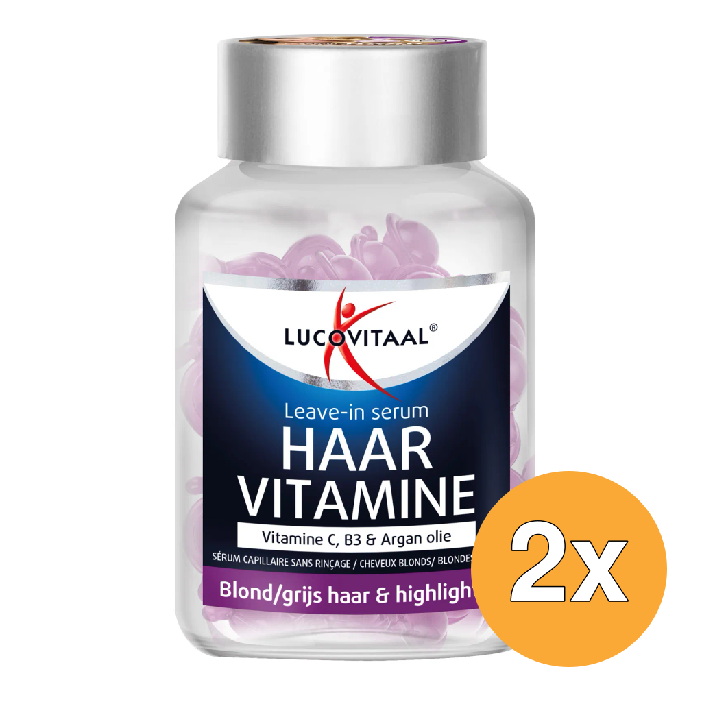 2x Lucovitaal Leave-in Serum Vitamine - Blond/Grijs Haar (25 twist capsules)