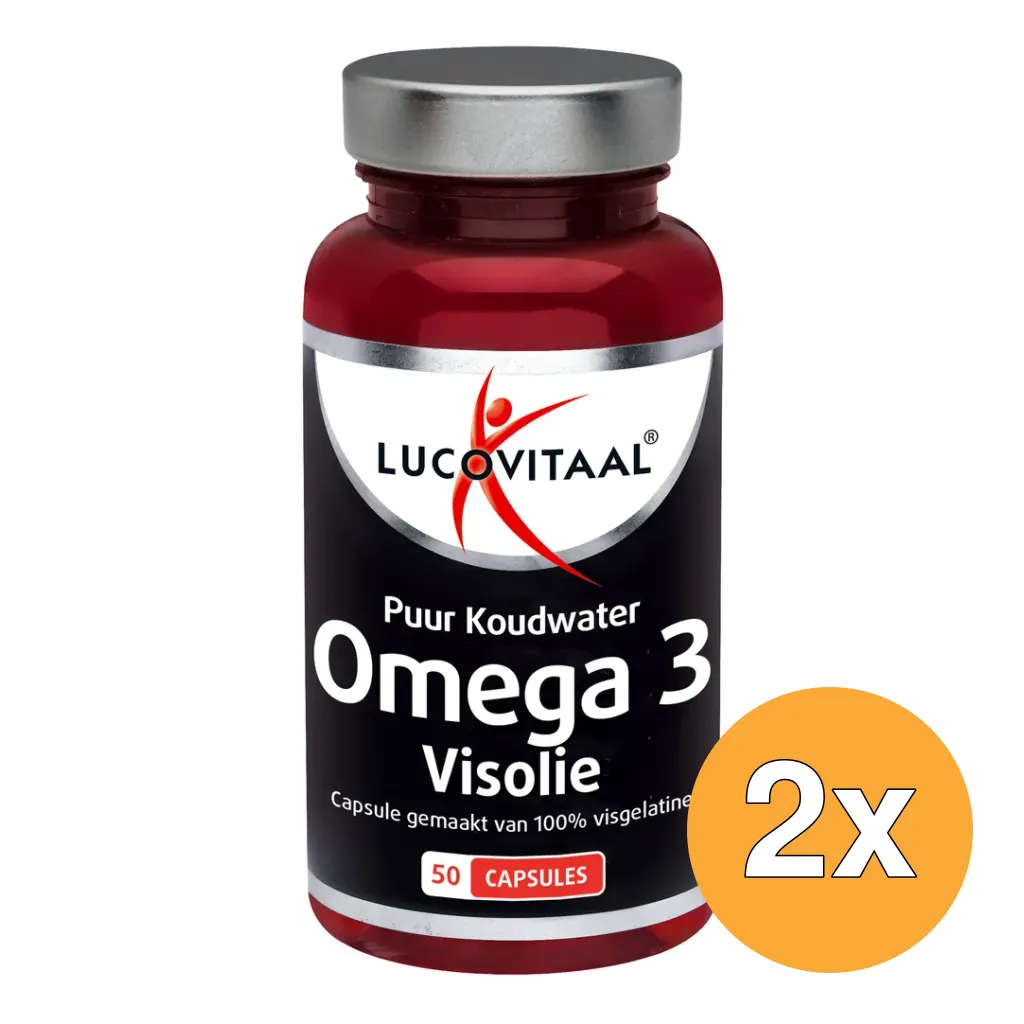 2x Lucovitaal Puur Omega 3 Koudwater Visolie (50 capsules)