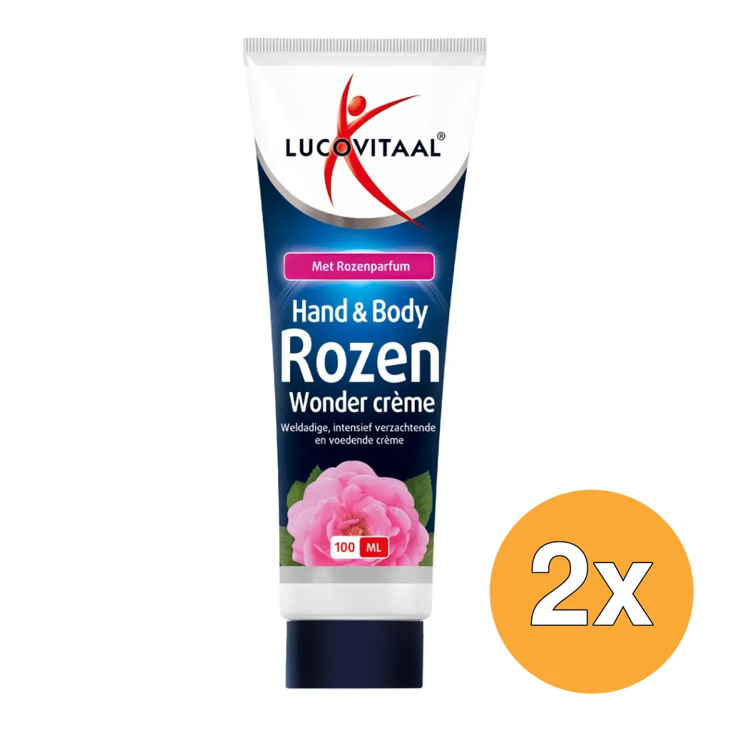 2x Lucovitaal Hand & Body Rozen Wonder Crème (100 ml)