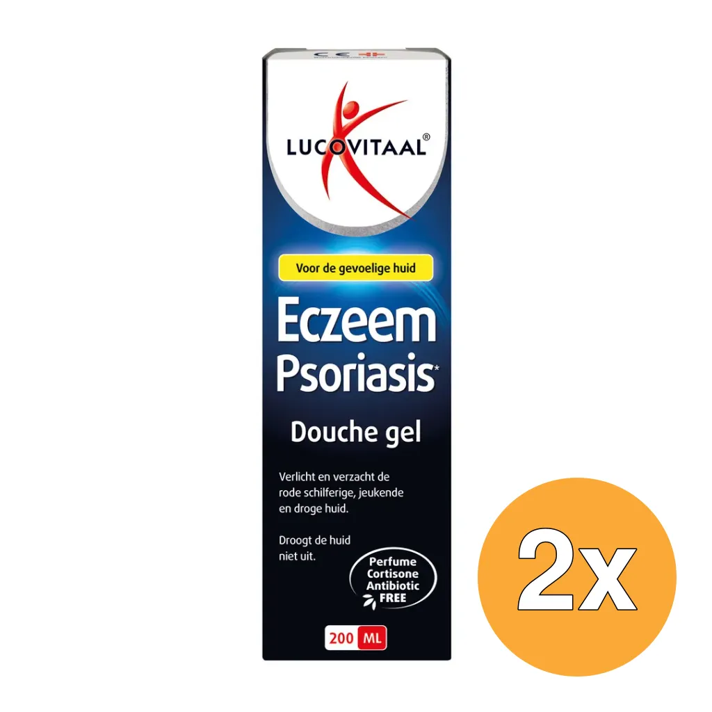 2x Lucovitaal Eczeem Psoriasis Douchegel (200 ml)