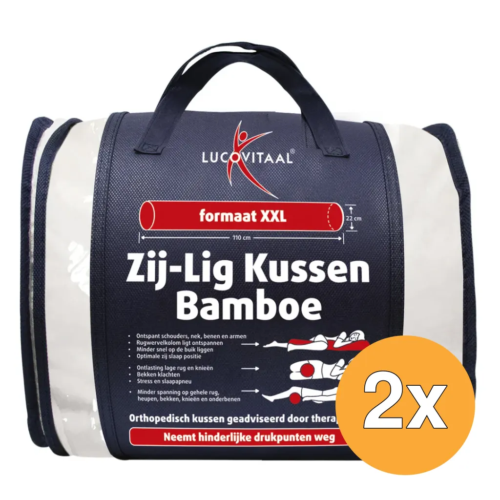 2x Lucovitaal Bamboe Zij-Lig Kussen (1 stuk)