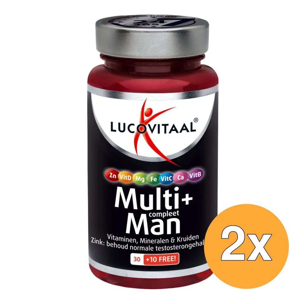 2x Lucovitaal Multi+ Compleet Man (40 tabletten)
