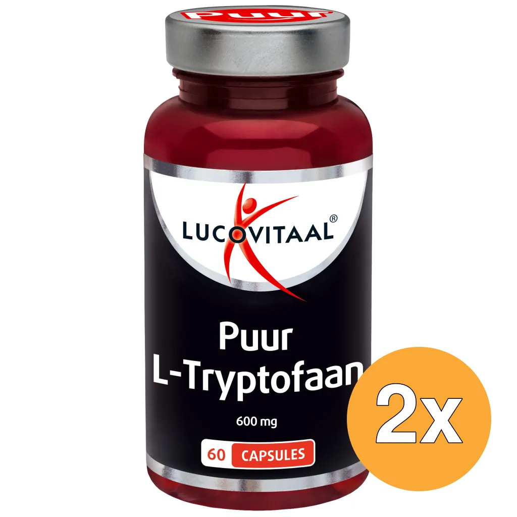 2x Lucovitaal L-Tryptofaan Puur 600mg (60 capsules)