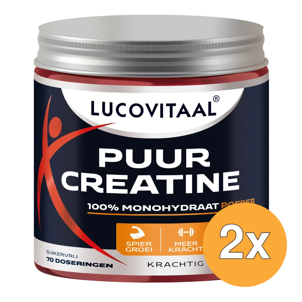 2x Lucovitaal Creatine poeder Puur Vegan (210 gr)