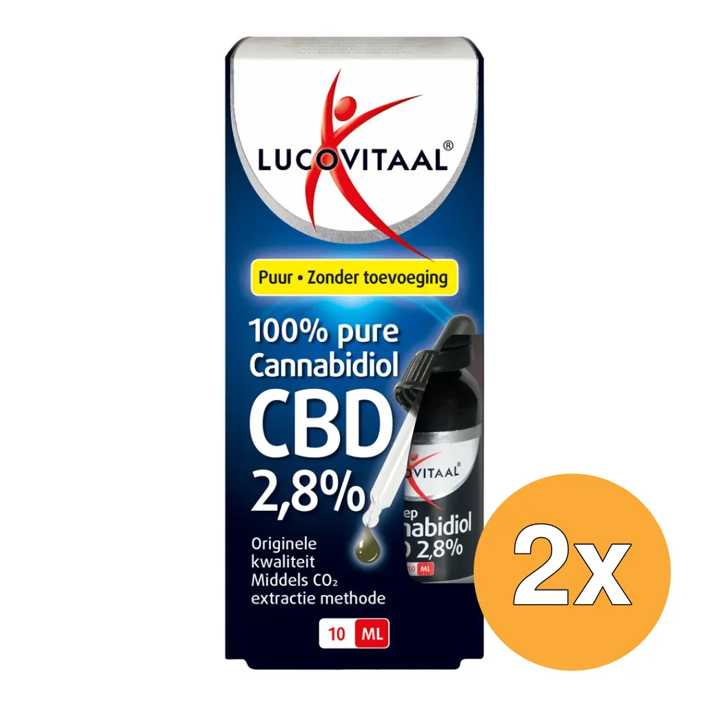 2x Lucovitaal CBD Hennepolie 2,8% (10 ml)
