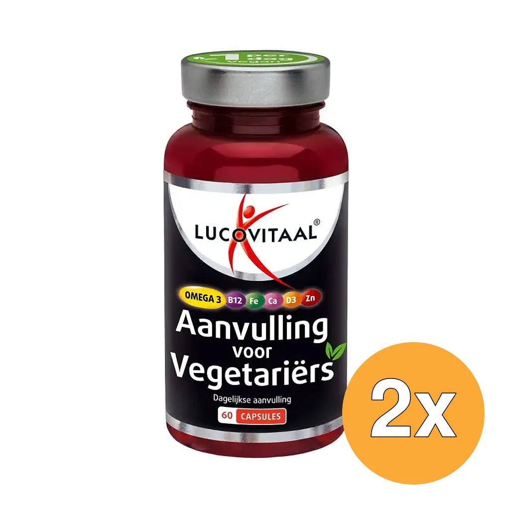 2x Lucovitaal Aanvulling Voor Vegetariërs (60 capsules)