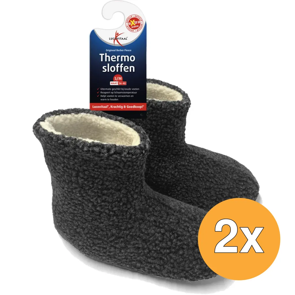 2x Lucovitaal Thermo Berber Slof 36-40 (1 paar)