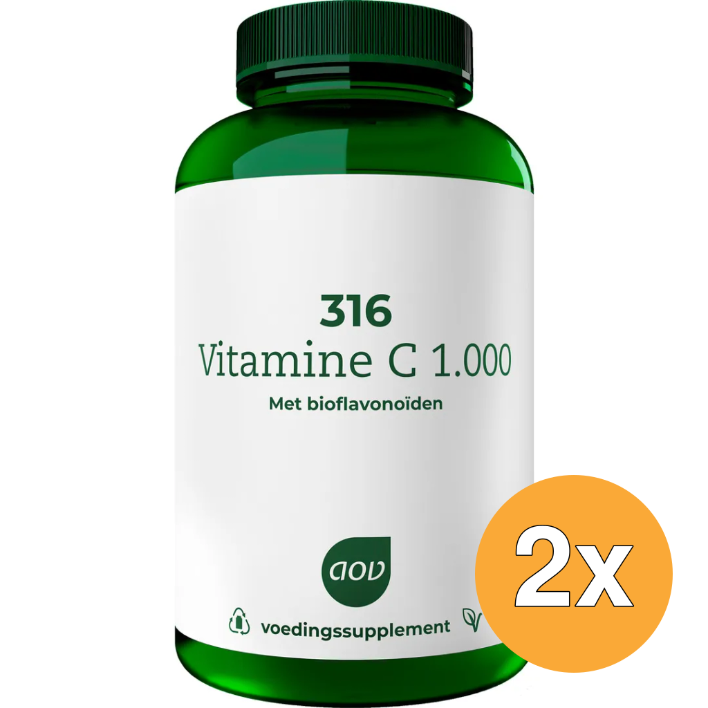 2x AOV 316 Vitamine C 1000mg (180 tabletten)