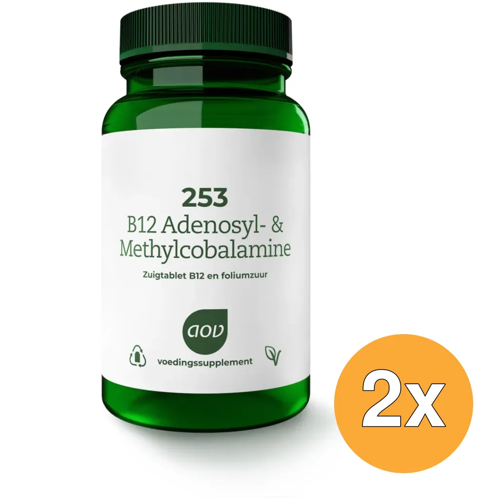 2x AOV 253 B12 Adenosyl & methylcobalamine (60 zuigtabletten)