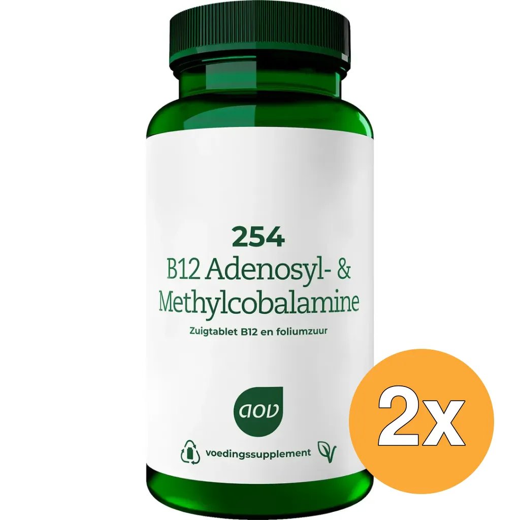 2x AOV 254 B12 Adenosyl & methylcobalamine (120 zuigtabletten)