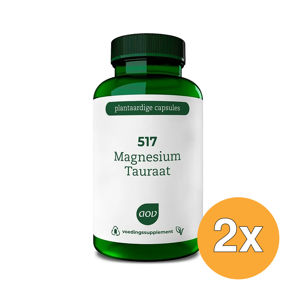 2x AOV 517 Magnesium tauraat (90 vega capsules)