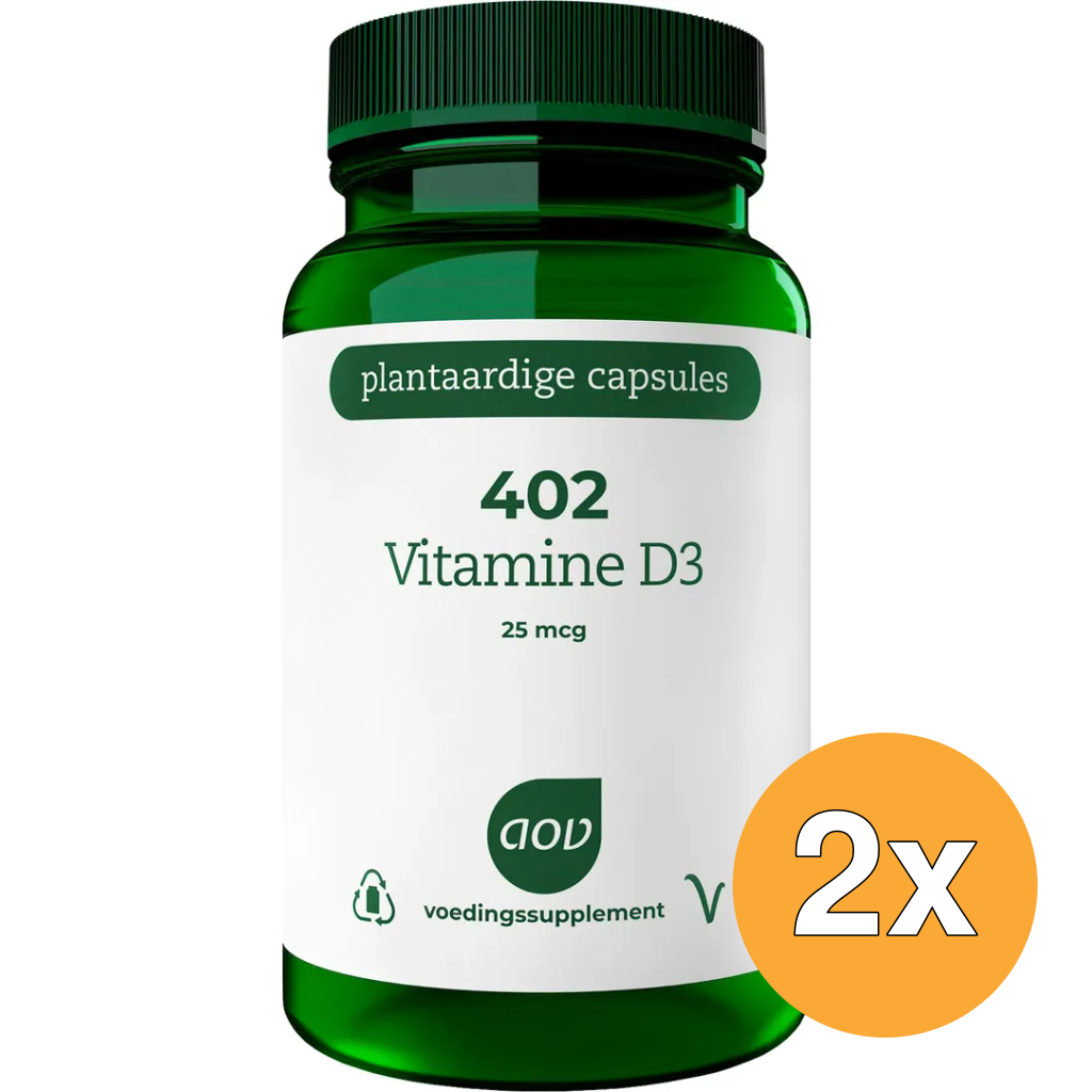 2x AOV 402 Vitamine D3 25mcg (60 vega capsules)