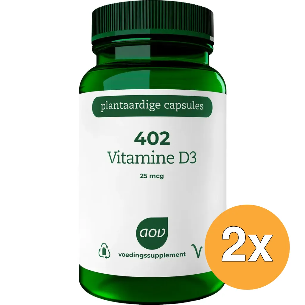 2x AOV 402 Vitamine D3 25mcg (60 vega capsules)