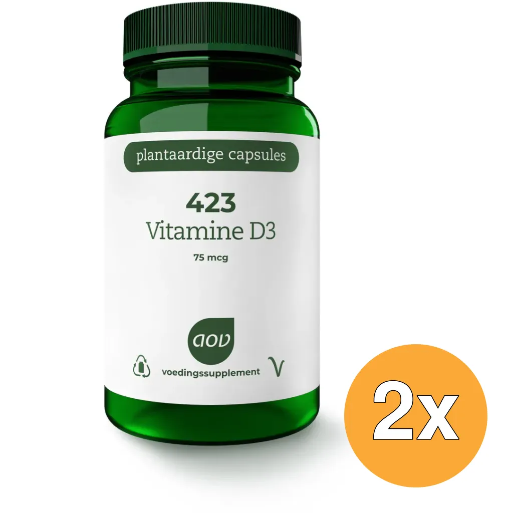 2x AOV 423 Vitamine D3 75mcg (90 vega capsules)