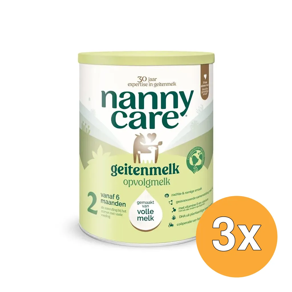 3x Nannycare Opvolgmelk (800 gr)