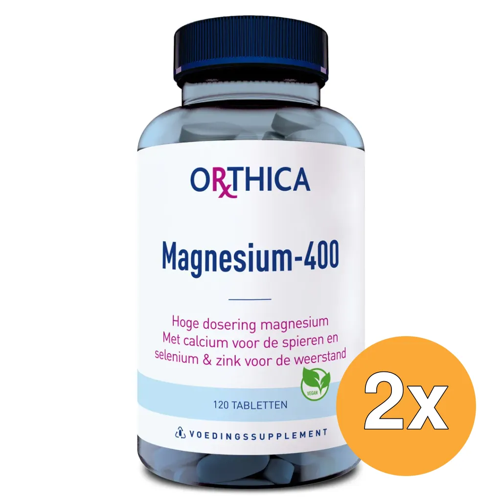 2x Orthica Magnesium 400 (120 tabletten)