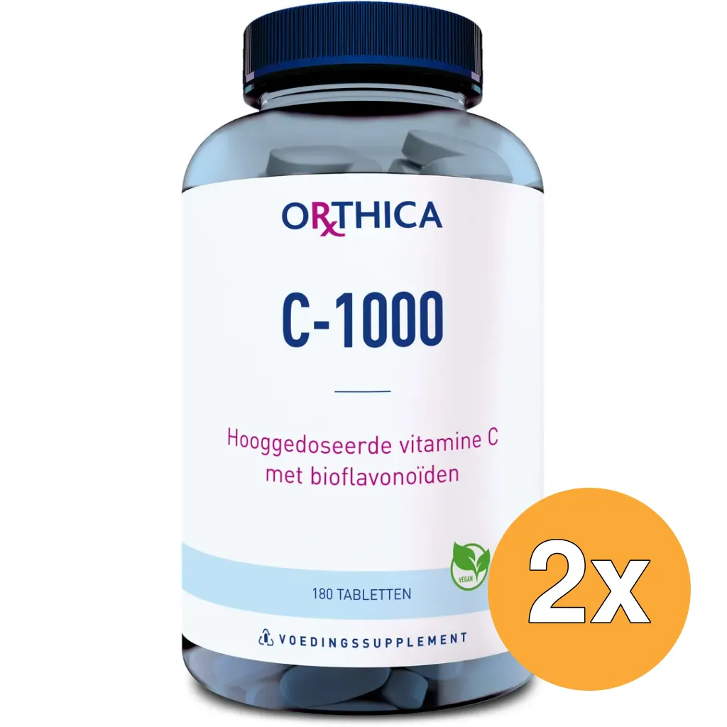 2x Orthica Vitamine C-1000 (180 tabletten)