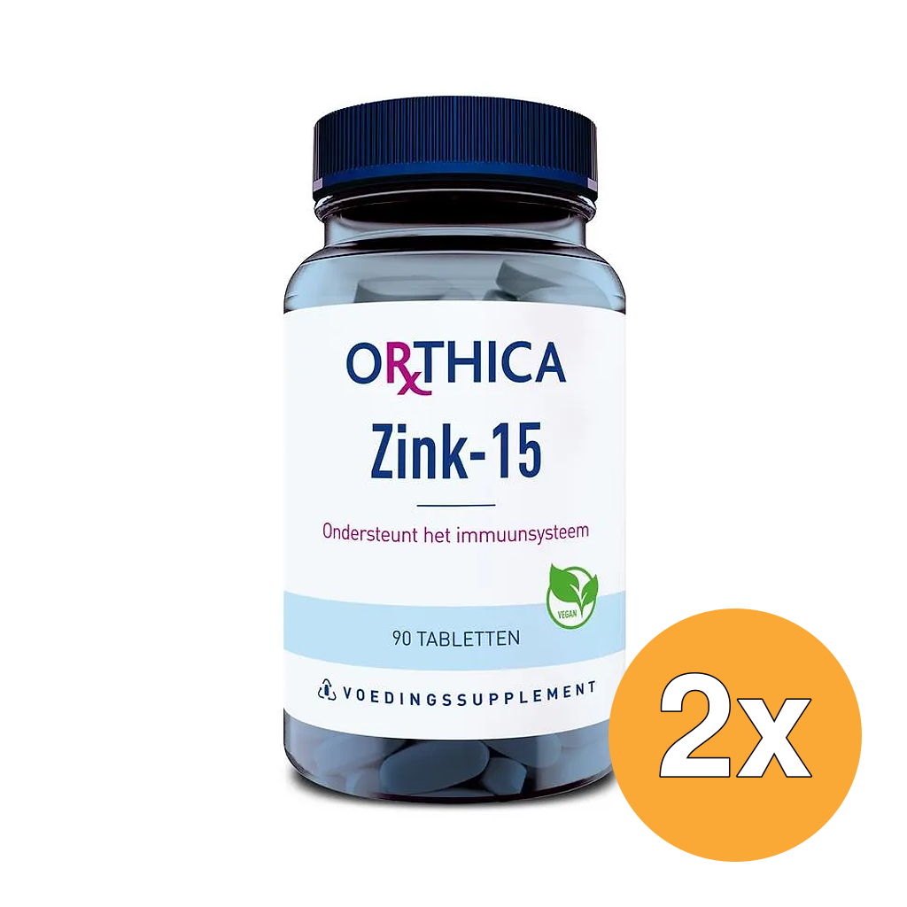2x Orthica Zink 15 (90 tabletten)