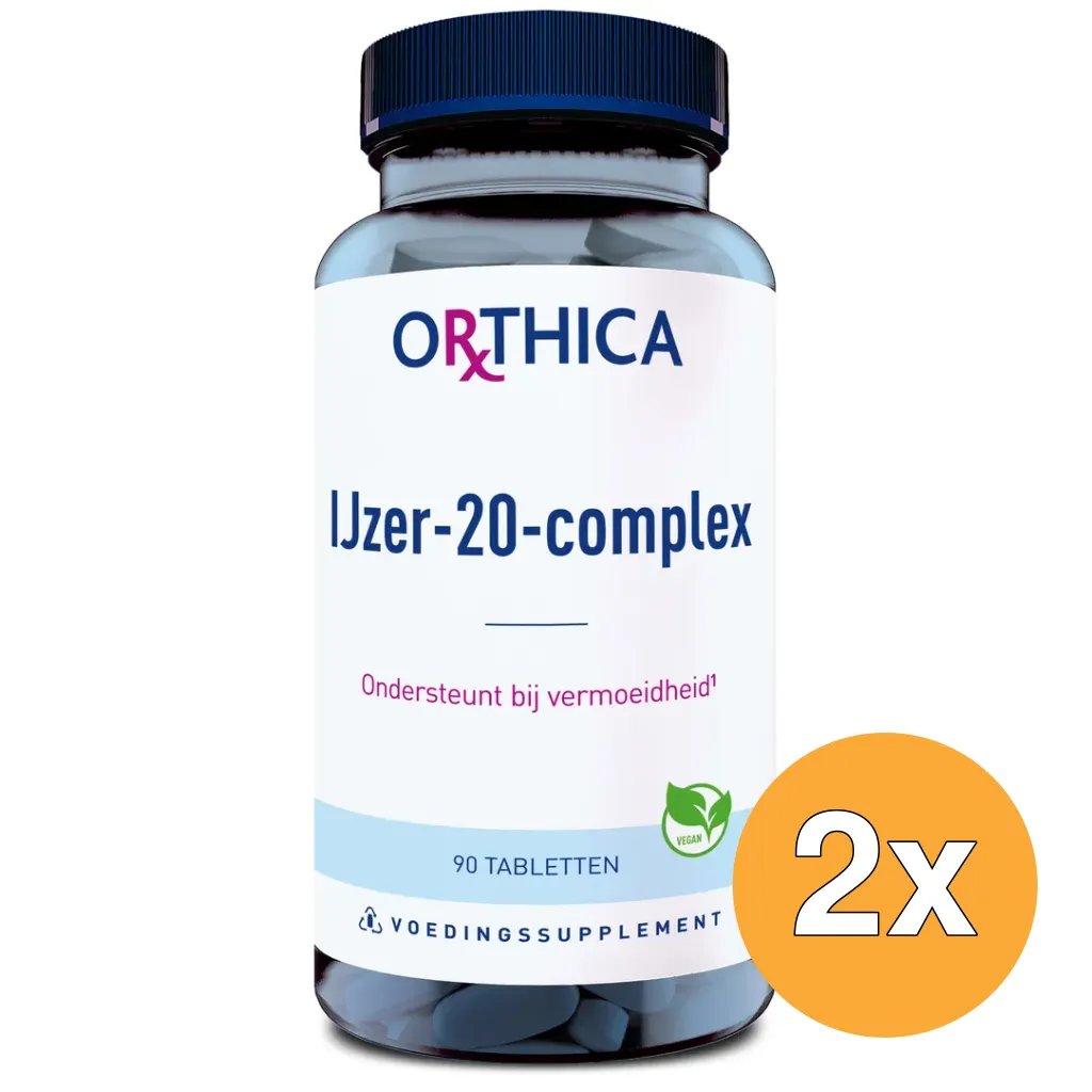 2x Orthica IJzer 20 complex (90 tabletten)