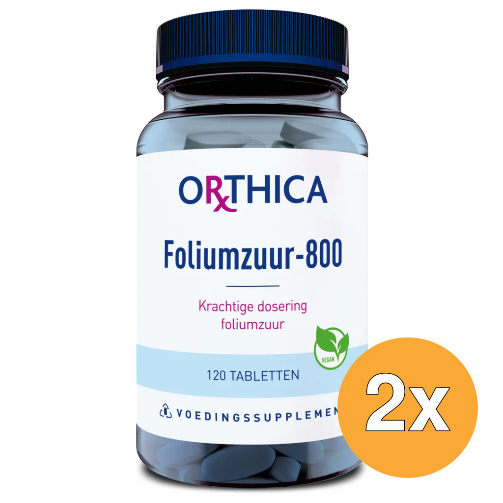 2x Orthica Foliumzuur 800 (120 tabletten)