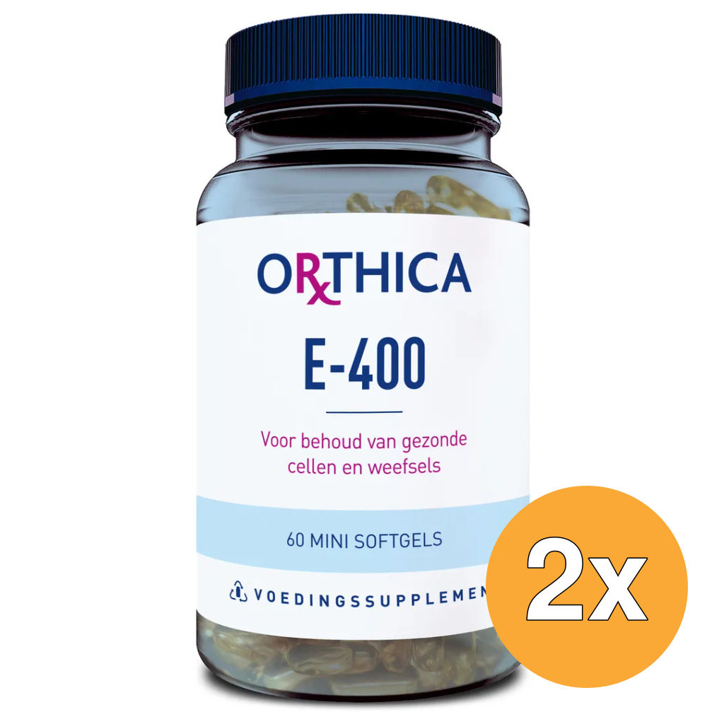 2x Orthica Vitamine E-400 (60 softgels)