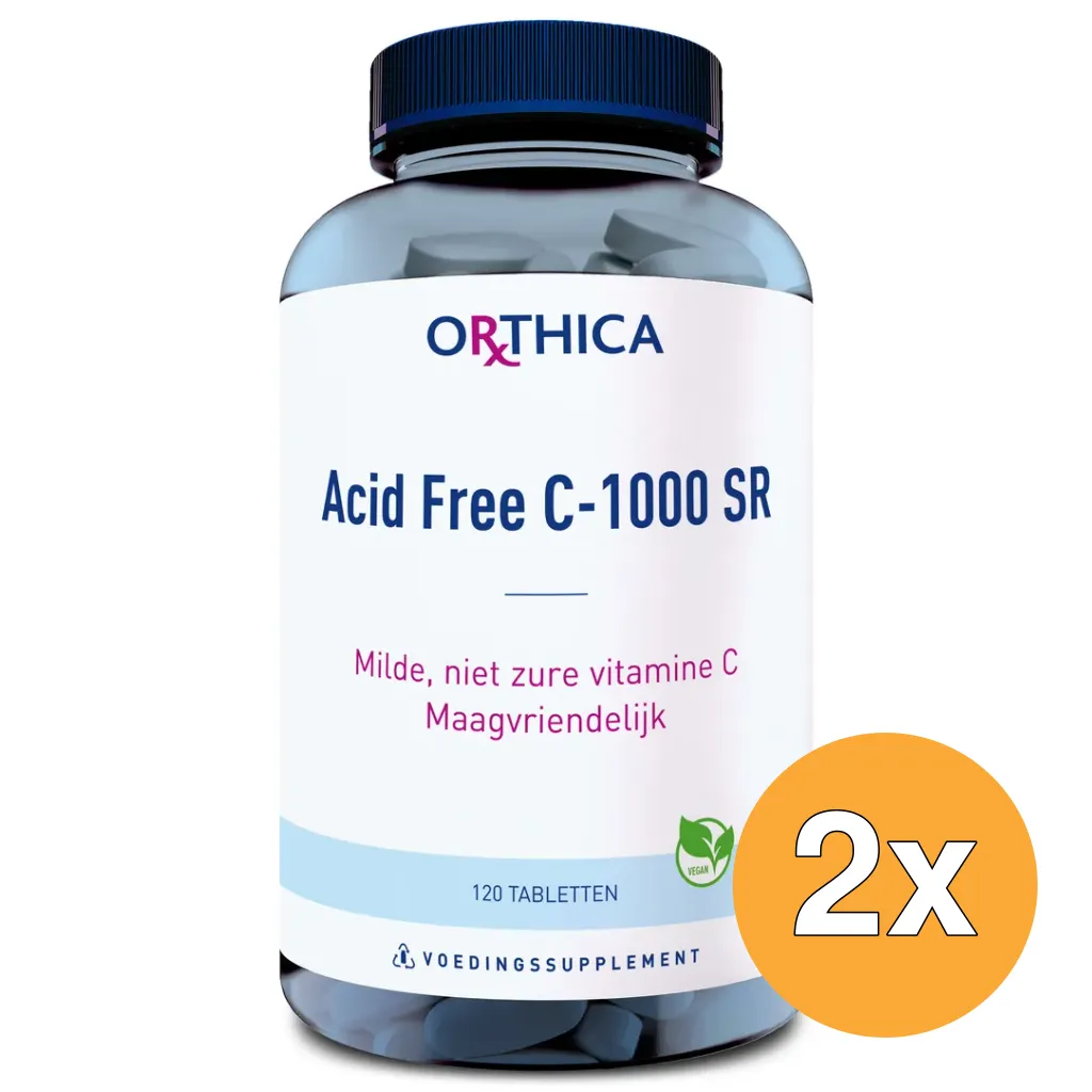 2x Orthica Acid Free C-1000 SR (120 tabletten)