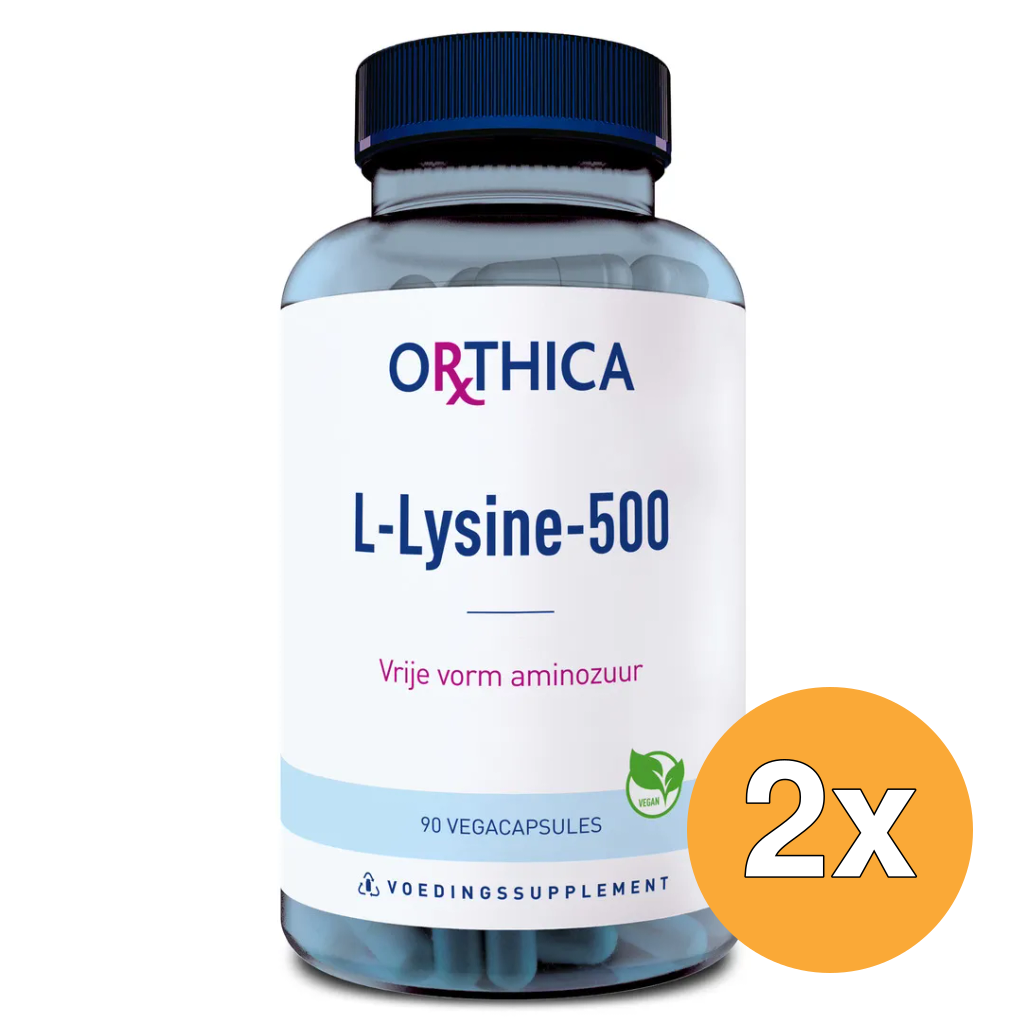 2x Orthica L-Lysine 500 (90 capsules)
