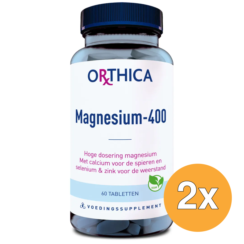2x Orthica Magnesium 400 (60 tabletten)