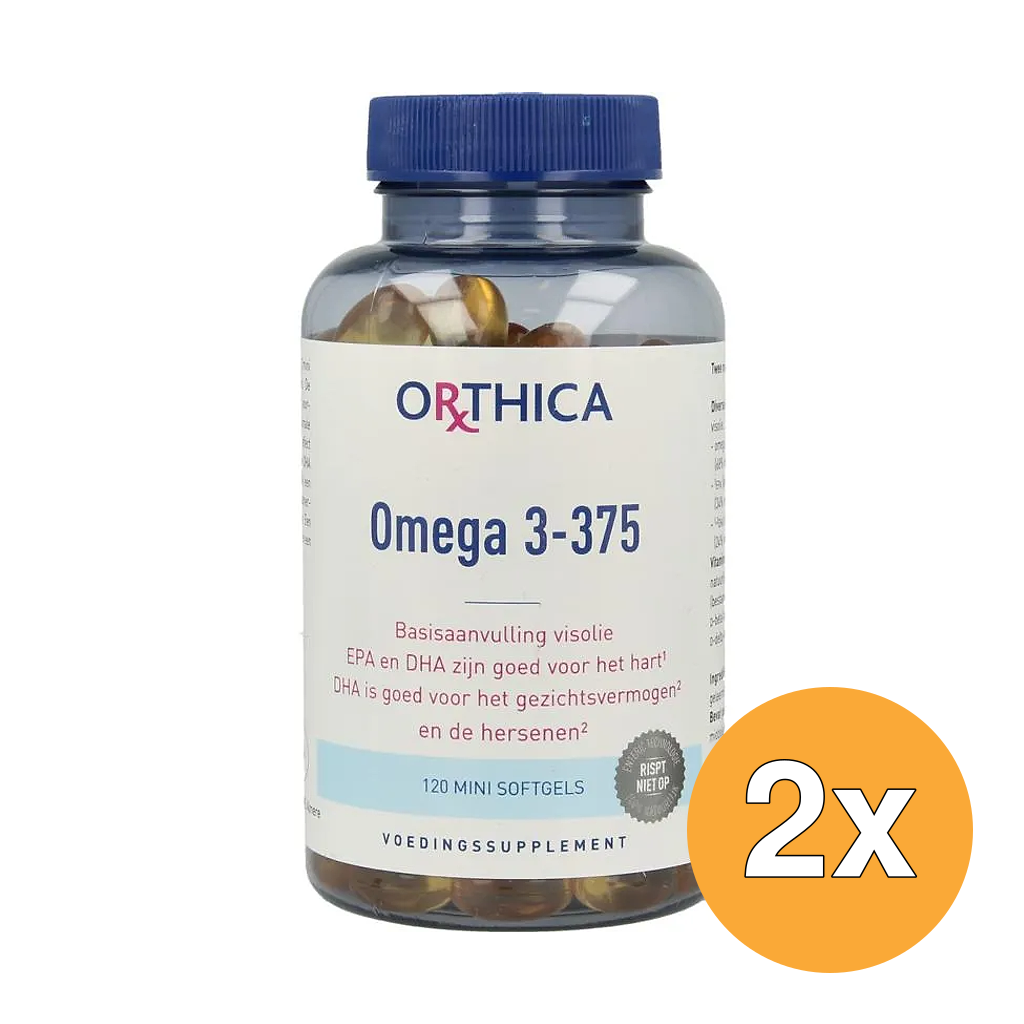 2x Orthica Omega 3 375 (120 softgels)