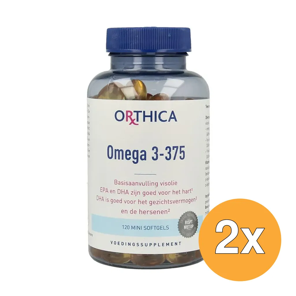 2x Orthica Omega 3 375 (120 softgels)