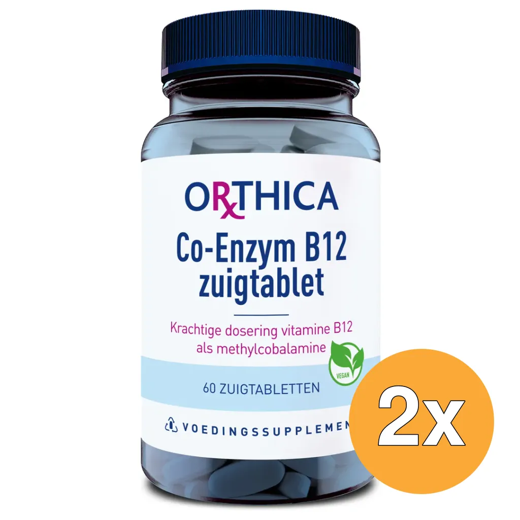 2x Orthica Co enzym B12 (60 zuigtabletten)