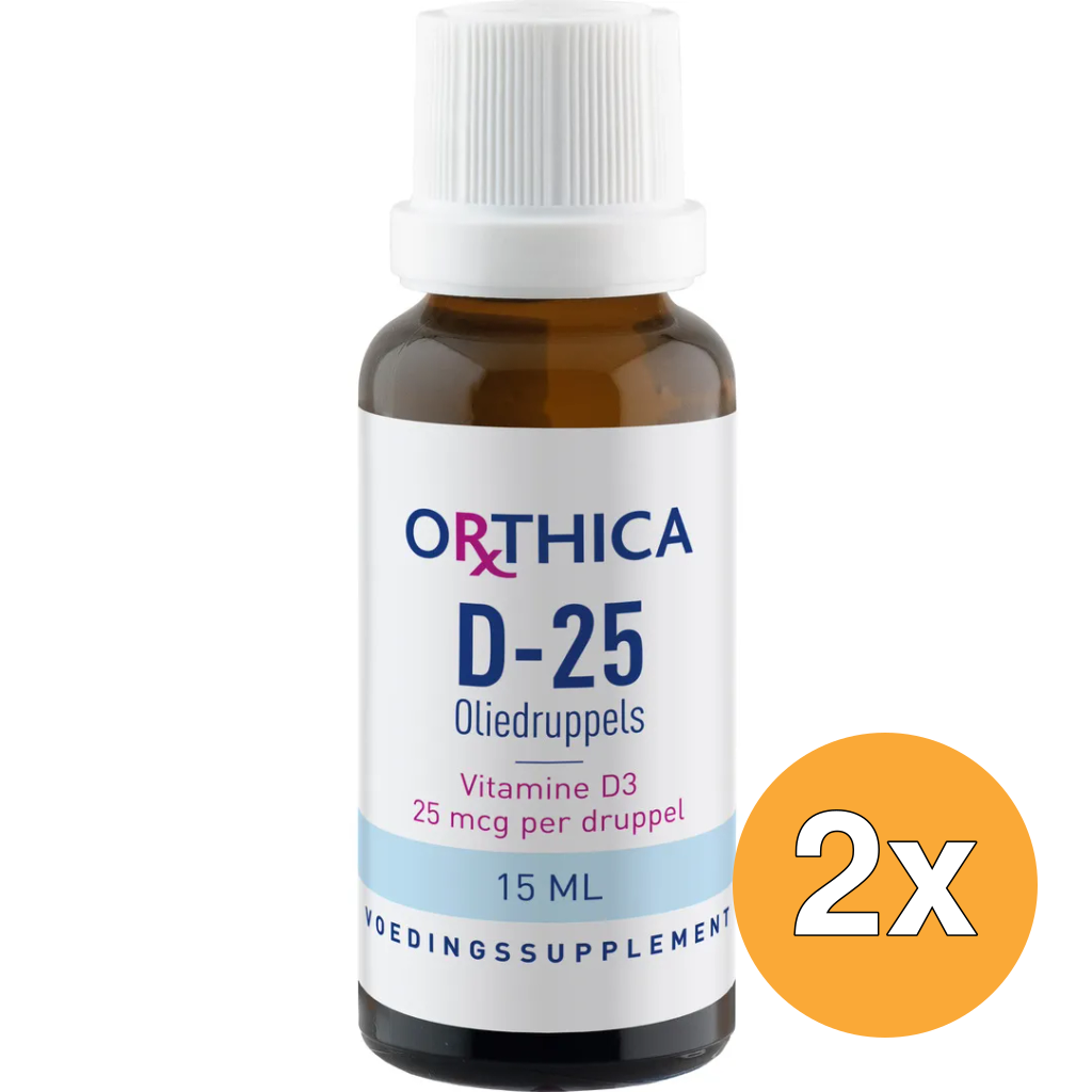 2x Orthica D-25 Oliedruppels (15 ml)