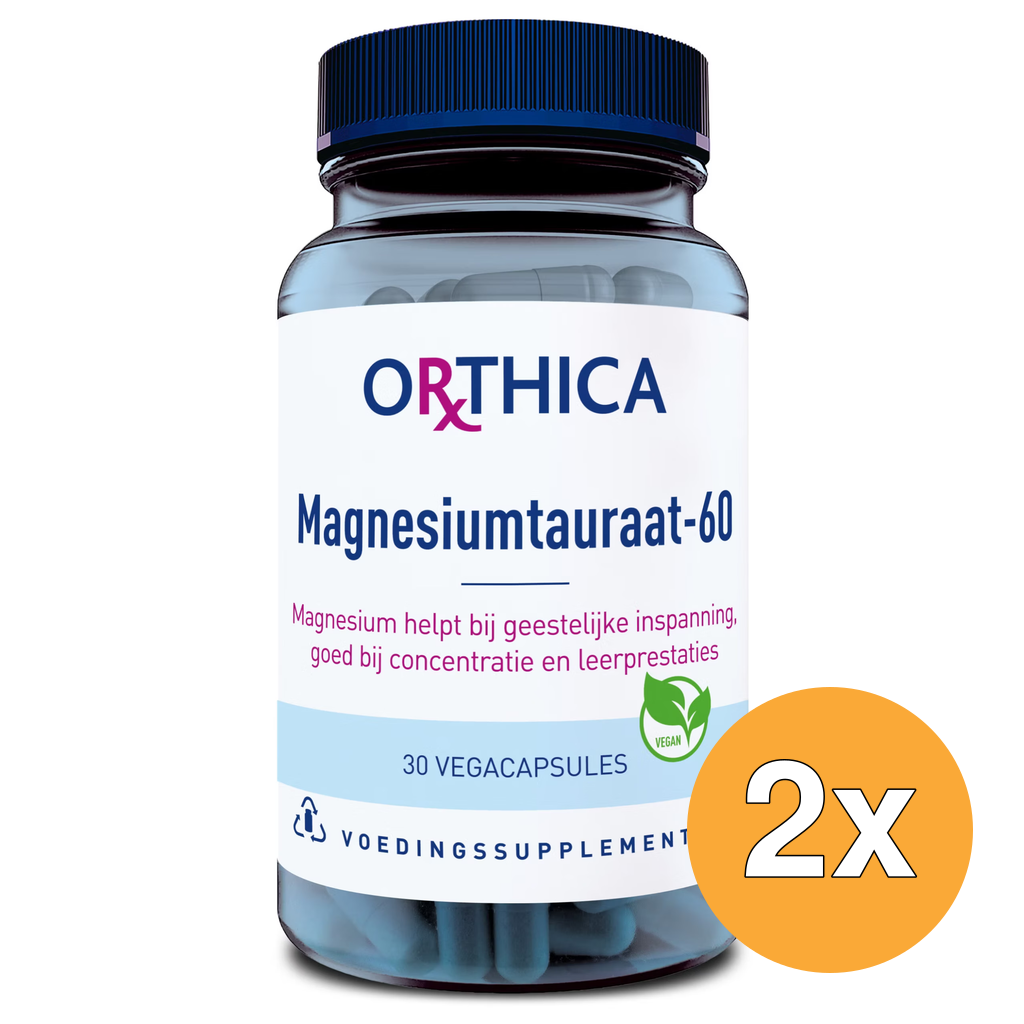2x Orthica Magnesiumtauraat-60 (30 vega capsules)