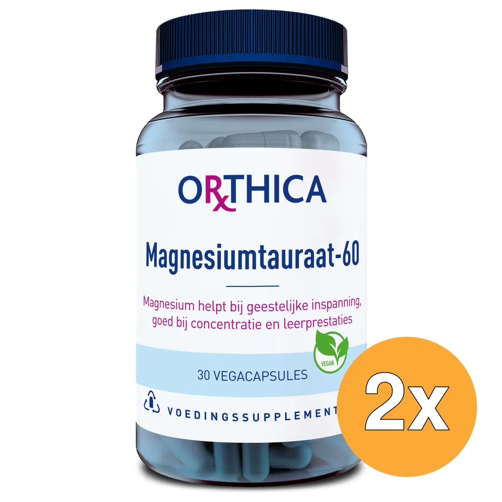 2x Orthica Magnesiumtauraat-60 (30 vega capsules)