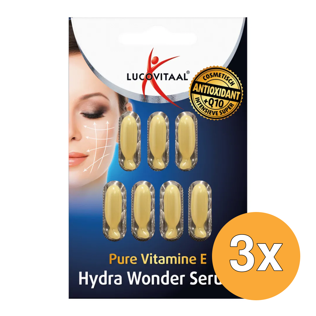 3x Lucovitaal Vitamine E Hydra Wonder Serum (7 capsules)