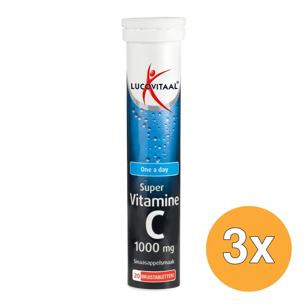 3x Lucovitaal Vitamine C 1000mg (20 bruistabletten)