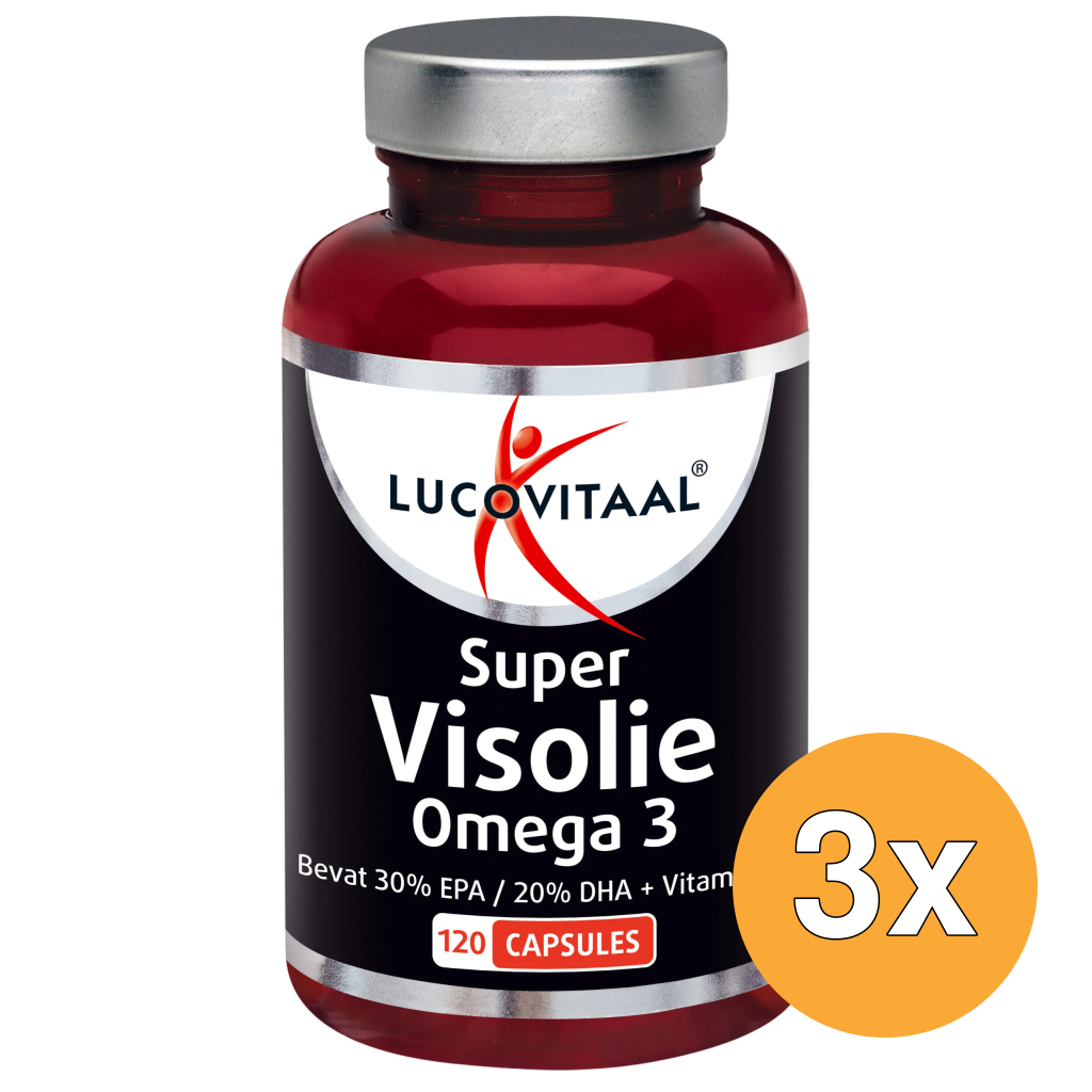 3x Lucovitaal Super Visolie Omega 3 (120 capsules)