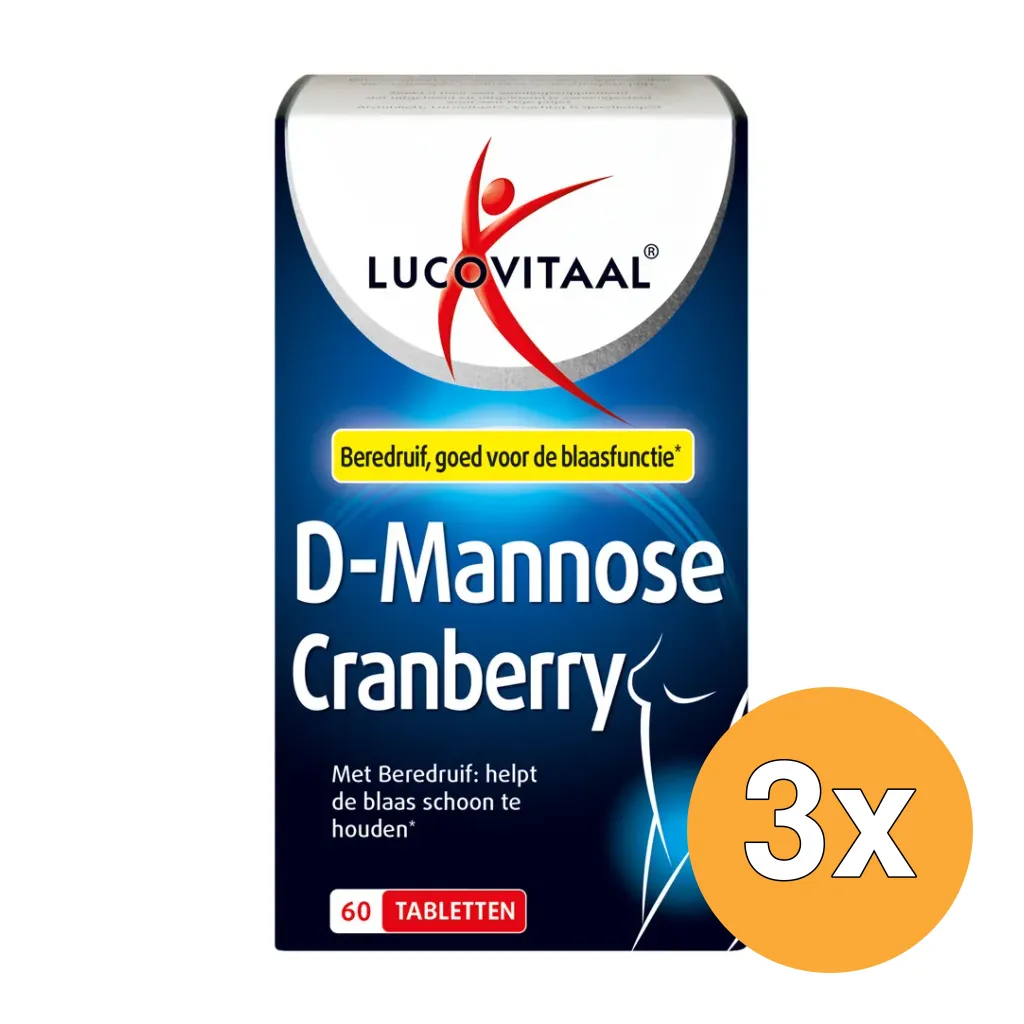 3x Lucovitaal D-Mannose Cranberry (60 tabletten)