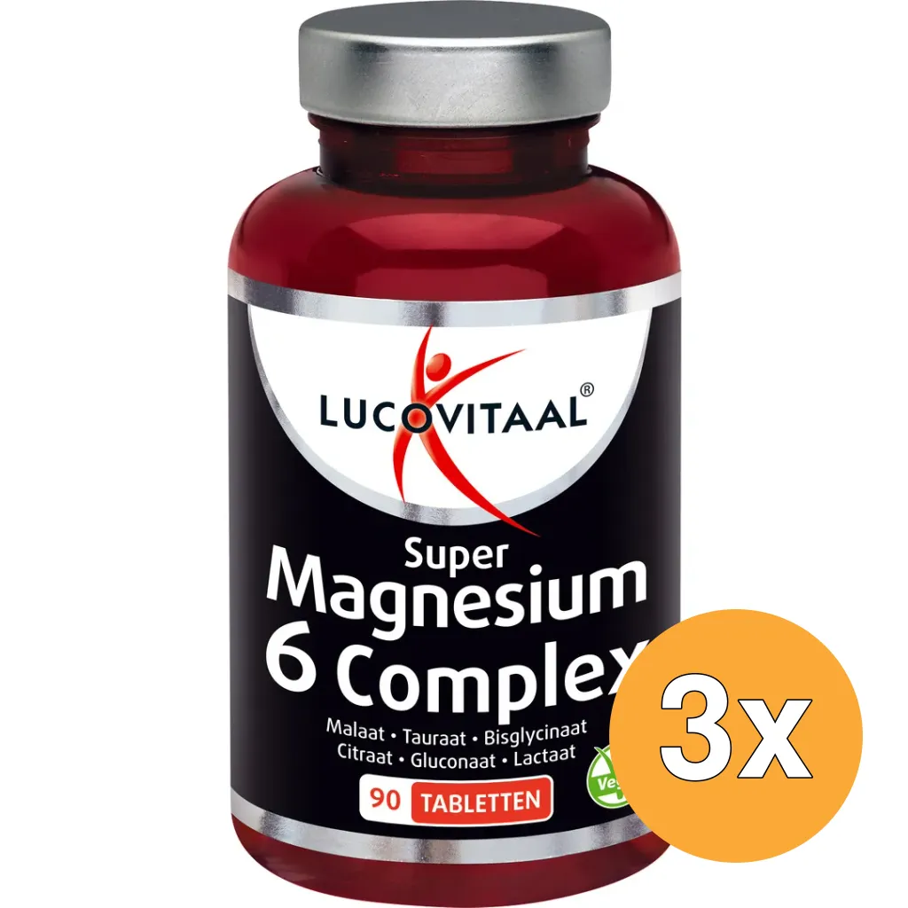 3x Lucovitaal Magnesium Super 6 Complex (90 tabletten)